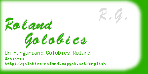 roland golobics business card